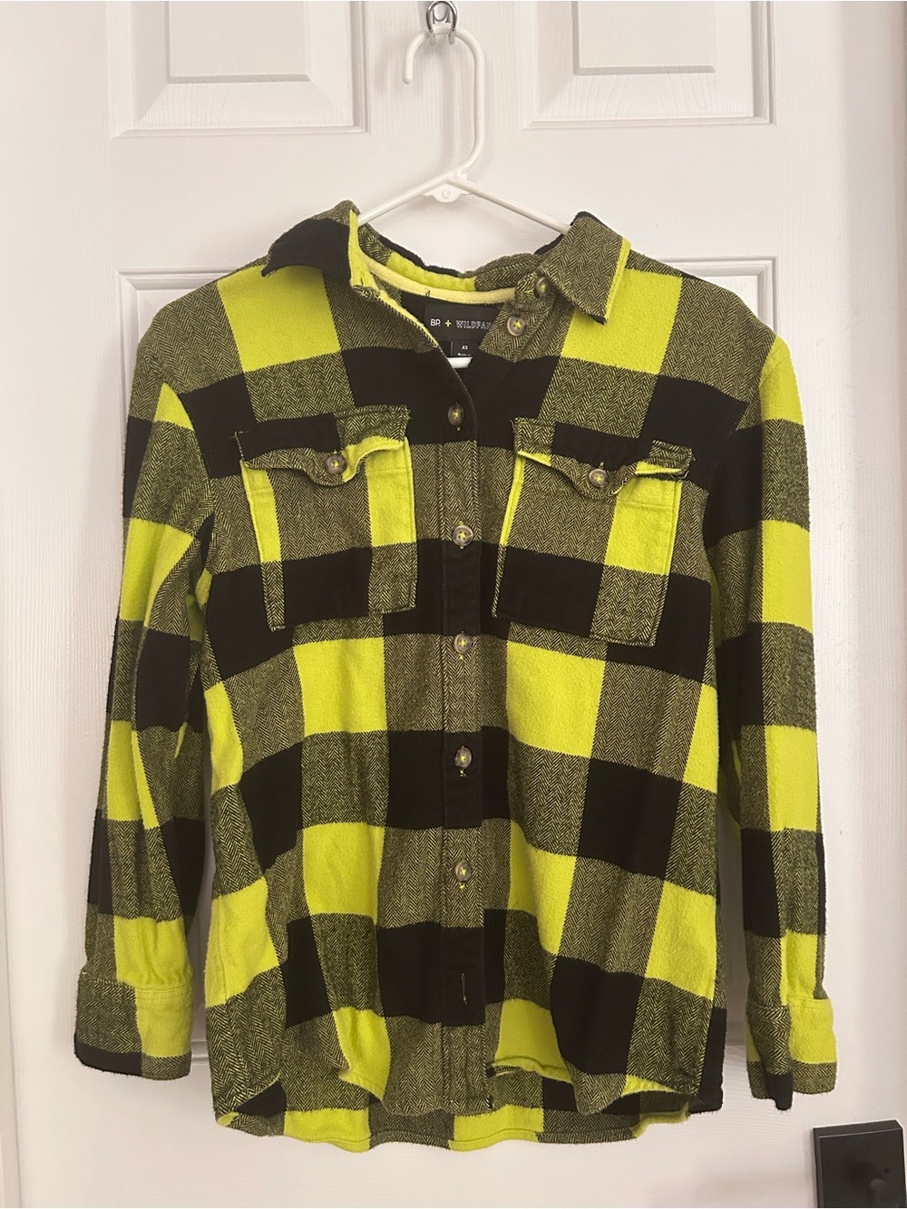 BP x Wildfang Neon Yellow and Black Herringbone Plaid Jacket